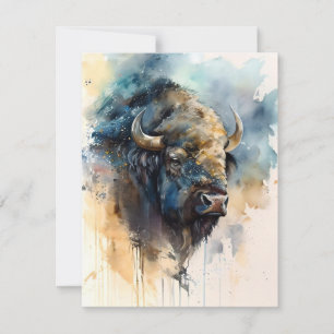 Cartes Pour Fêtes Annuelles L'Histoire Se Souvient Du Bison Américain Dans Les
