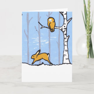 Cartes Pour Fêtes Annuelles L'hiver approche