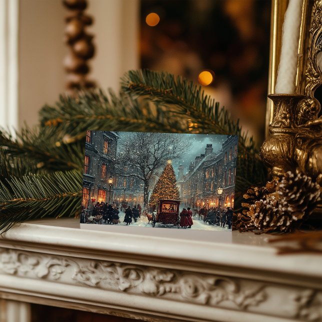 Cartes Pour Fêtes Annuelles L'hiver classique à Londres Noël (Créateur téléchargé)