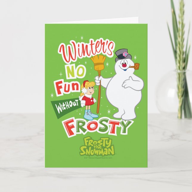 Cartes Pour Fêtes Annuelles L'hiver ne s'amuse pas sans Frosty le Snowman™ (Devant)
