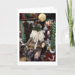 CARTES POUR FÊTES ANNUELLES L'HOMME EXTÉRIEUR SANTA CLAUS DIT "JEUNE NOËL"