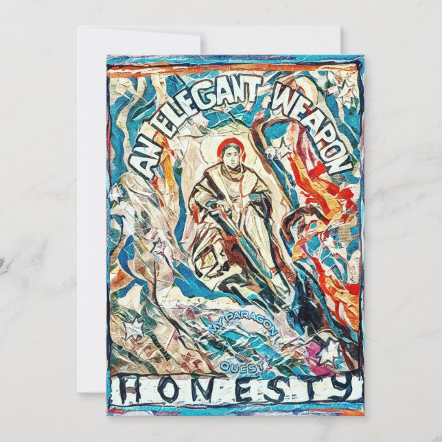 Cartes Pour Fêtes Annuelles L'honnêteté, une arme élégante (Devant)