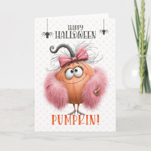 Cartes Pour Fêtes Annuelles L'humour de la citrouille d'Halloween mignonne des