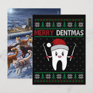 Cartes Pour Fêtes Annuelles L'hygiéniste dentaire préféré du Père Noël sauve N