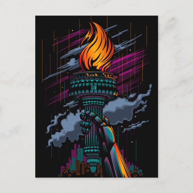 Cartes Pour Fêtes Annuelles Liberté (Devant)