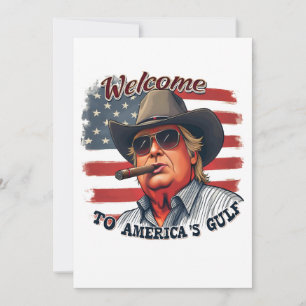 Cartes Pour Fêtes Annuelles Liberté aux Américains du golfe Américain Trump 