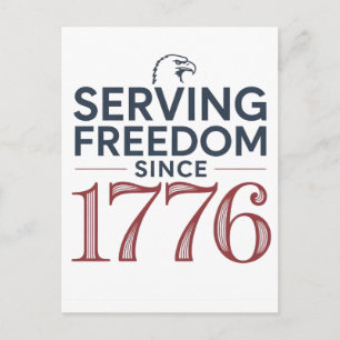 Cartes Pour Fêtes Annuelles Liberté de service depuis 1776 4 juillet 250e anni