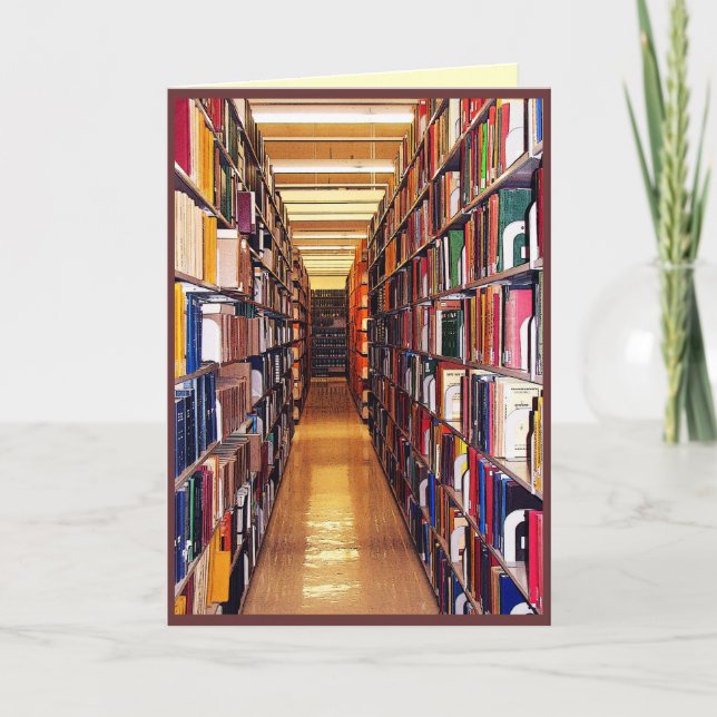 Cartes Pour Fêtes Annuelles Library Christmas (Devant)