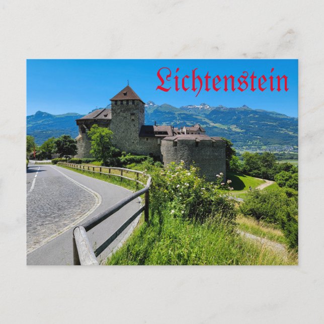 Cartes Pour Fêtes Annuelles Lichtenstein - Château de Vaduz (Devant)