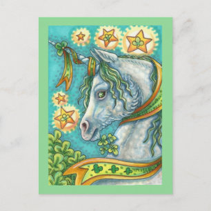 CARTES POUR FÊTES ANNUELLES LICORNE IRLANDAISE, CHEVAL FANTAISIE DE LA SAINT-P