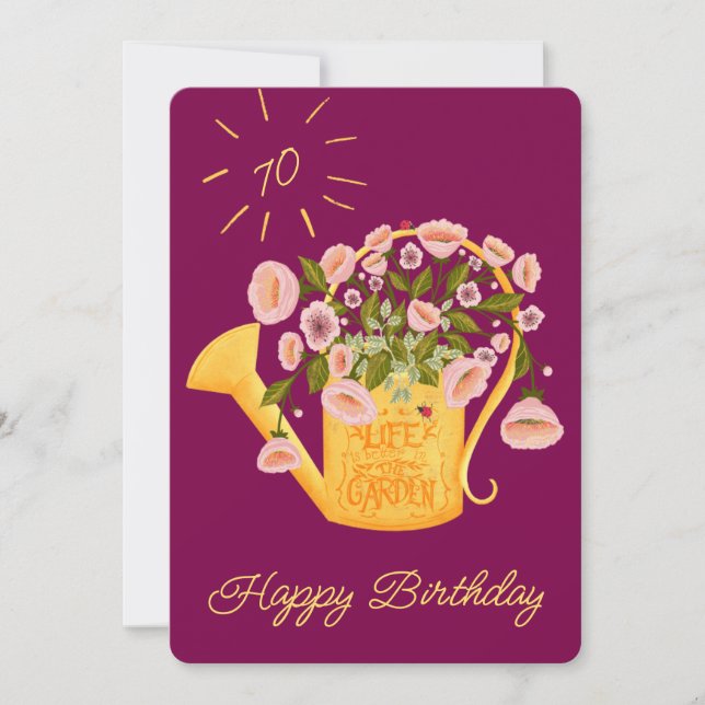 Cartes Pour Fêtes Annuelles Life is better in the garden personalise card (Devant)