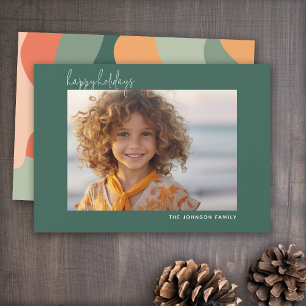 Cartes Pour Fêtes Annuelles Ligne Abstraite Art Organique - 1 Photo Jade Corai