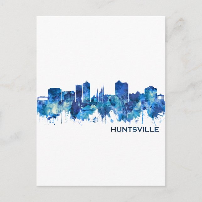 Cartes Pour Fêtes Annuelles Ligne aérienne bleue Huntsville Alabama (Devant)