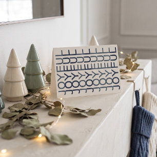 Cartes Pour Fêtes Annuelles Ligne artistique architecturale Cobalt Xmas Joye
