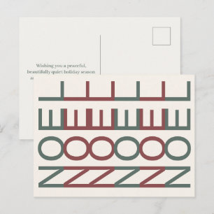 Cartes Pour Fêtes Annuelles Ligne artistique architecturale Noël nordique