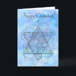 Cartes Pour Fêtes Annuelles Ligne d'art en bleu pour Chanukah / Hanoukka<br><div class="desc">J'ai dessiné ce magen david orné pour mon livre de coloriage à thème juif. (Toujours en cours) C'est tellement joli que j'ai décidé de l'utiliser pour les cartes de voeux à thème juif. Une carte pour Chanukah est la première ! Et le libellé est entièrement personnalisable. Donc, si vous pouvez...</div>