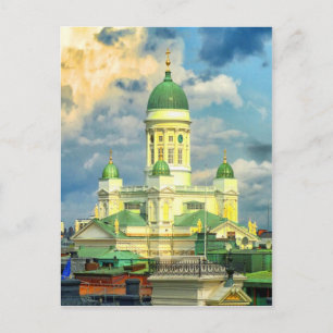Cartes Pour Fêtes Annuelles Ligne d'horizon de l'église de Peace and joy helHe