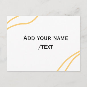 Cartes Pour Fêtes Annuelles lignes de texte de nom de bordure espagnole jaune 