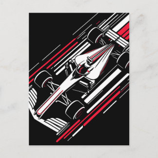Cartes Pour Fêtes Annuelles Lignes de vitesse de voiture de course de formule 
