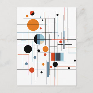 Cartes Pour Fêtes Annuelles Lignes minimalistes modernes géométriques abstrait