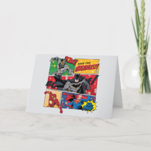 Cartes Pour Fêtes Annuelles Ligue de la Justice "Sauvez les Fêtes !"