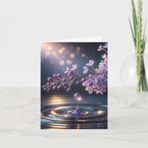Cartes Pour Fêtes Annuelles Lilac Dewdrop