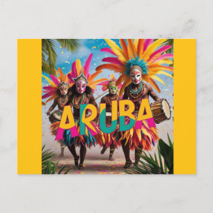 Cartes Pour Fêtes Annuelles l'île d'Aruba bat la montée