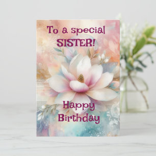 Cartes Pour Fêtes Annuelles Lilies Roses Fushia Personnalisées Joyeux Annivers
