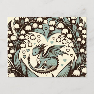 Cartes Pour Fêtes Annuelles Lily of the Valley Baby Dragon Cute Dragons