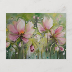 Cartes Pour Fêtes Annuelles Lily sur l'Arrière - plan vert jaune