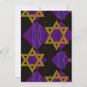 Cartes Pour Fêtes Annuelles L'image à thème Hanukkah de SlipperyJoe's jaune do