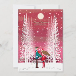 Cartes Pour Fêtes Annuelles L'image de Noël du couple heureux