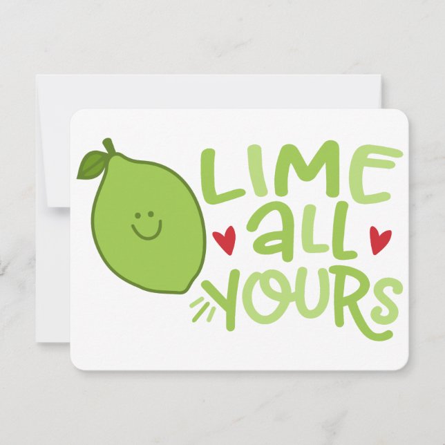 CARTES POUR FÊTES ANNUELLES LIME TOUTES LES VOS (Devant)