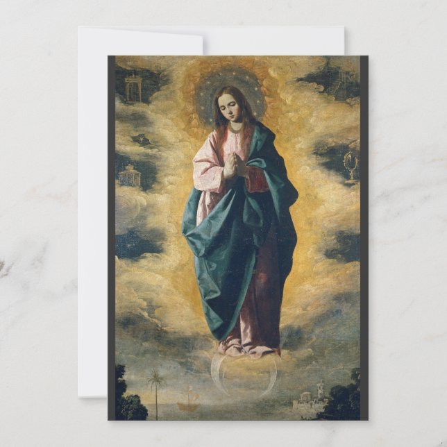 Cartes Pour Fêtes Annuelles L'Immaculée Conception Radiance Céleste Art (Devant)