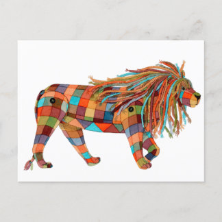 Cartes Pour Fêtes Annuelles Lion de Patchwork