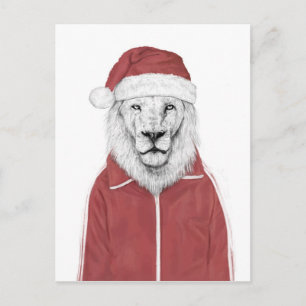 Cartes Pour Fêtes Annuelles Lion de père Noël