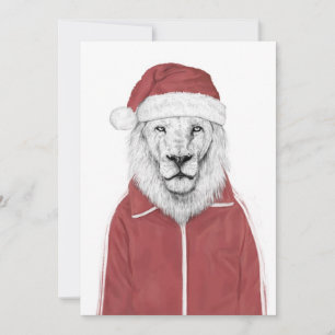 Cartes Pour Fêtes Annuelles Lion de père Noël