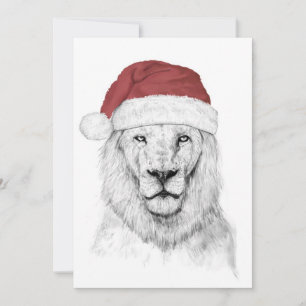 Cartes Pour Fêtes Annuelles Lion de Père Noël II