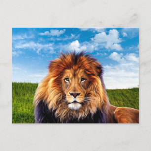 Cartes Pour Fêtes Annuelles Lion le roi de la forêt