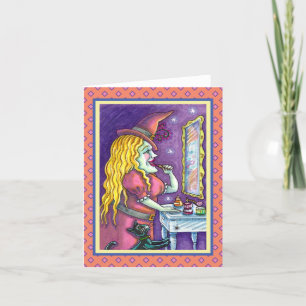 CARTES POUR FÊTES ANNUELLES LIPSTICCH DE TÉMOIN, PARFUME & NAIL POLISH, FUNNY