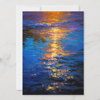 Cartes Pour Fêtes Annuelles Liquid Fire at Dusk