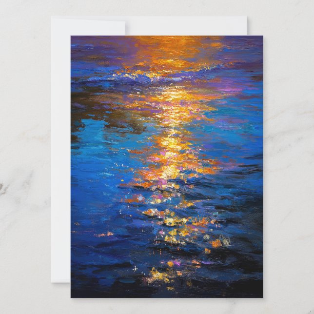 Cartes Pour Fêtes Annuelles Liquid Fire at Dusk (Devant)