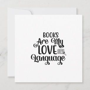 Cartes Pour Fêtes Annuelles Lire Les Livres D'Art Sont Ma Langue D'Amour