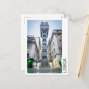 Cartes Pour Fêtes Annuelles Lisbonne au Portugal avec souvenir d'ascenseur rét