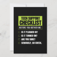 Liste de contrôle de l'humour du support technique