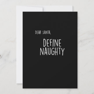 Cartes Pour Fêtes Annuelles Liste drôle de Noël de Santa Méchant Gentil