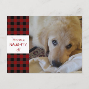 Cartes Pour Fêtes Annuelles Liste MAUVAIS Garçon Rustique Animaux Plaid Rouge