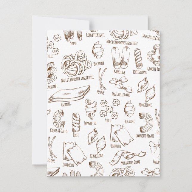 Cartes Pour Fêtes Annuelles L'Italie est réputée pour son incroyable cuisine (Devant)