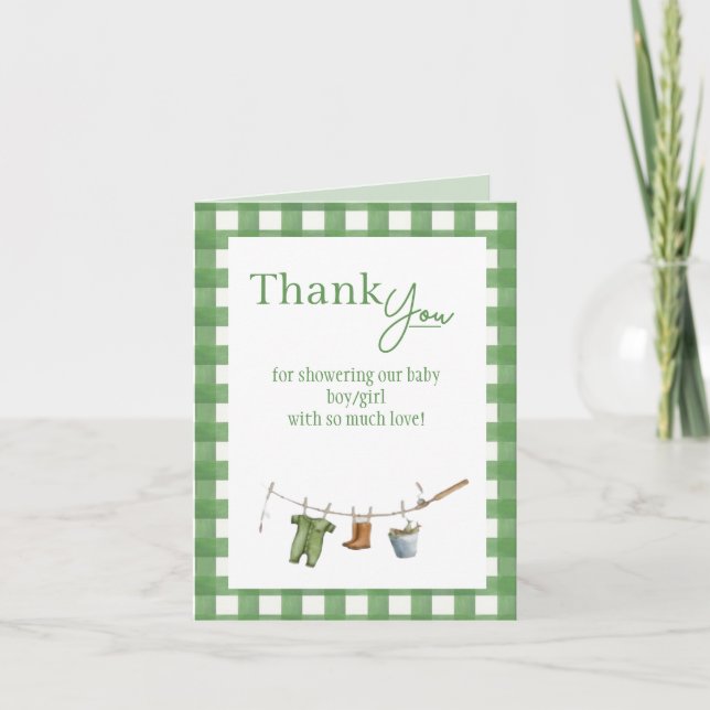 Cartes Pour Fêtes Annuelles Little Fisherman Folded Thank You Card (Devant)