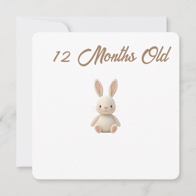 Cartes Pour Fêtes Annuelles Little Forest Friends Baby Milestone Card –12 Mont (Devant)
